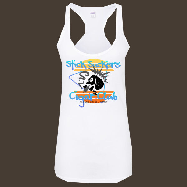 Sun's Out, Guns Out - White - Racerback Thumbnail