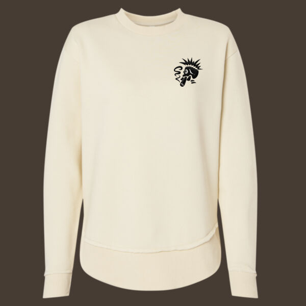 Fleece Sweatshirt w/"Embroidery-Like" Dark Logo Thumbnail