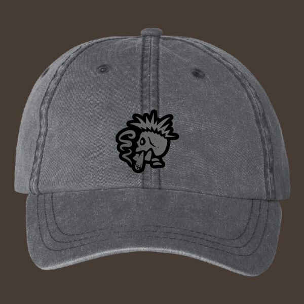 Women's Pigment-Dyed Cap w/Gray Reverse Leather Patch Thumbnail