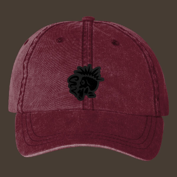 Women's Pigment-Dyed Cap w/Black Leather Patch Thumbnail