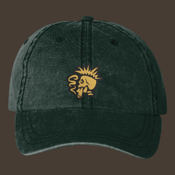 Women's Pigment-Dyed Cap w/Gold Leather Patch Thumbnail