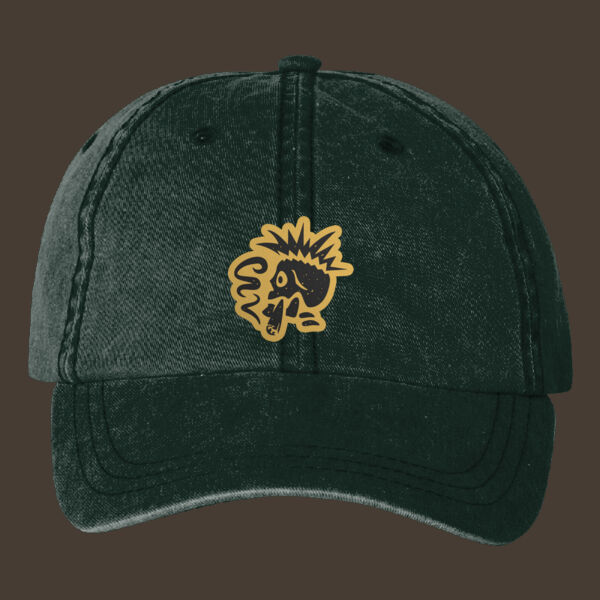 Women's Pigment-Dyed Cap w/Gold Reverse Leather Patch Thumbnail