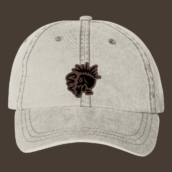 Women's Pigment-Dyed Cap w/Dark Brown Leather Patch Thumbnail