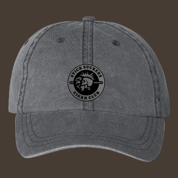 Women's Pigment-Dyed Cap w/Gray Reverse Leather Patch Thumbnail