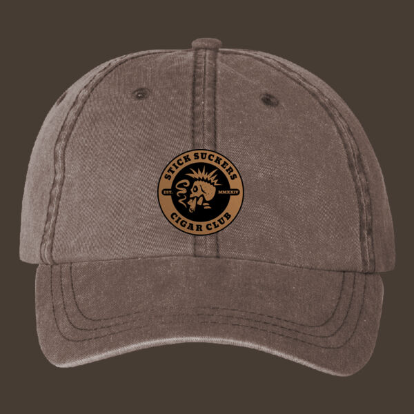 Women's Pigment-Dyed Cap w/Brown Reverse Leather Patch Thumbnail