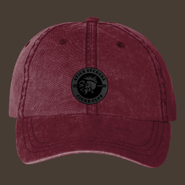 Women's Pigment-Dyed Cap w/Black Reverse Leather Patch Thumbnail