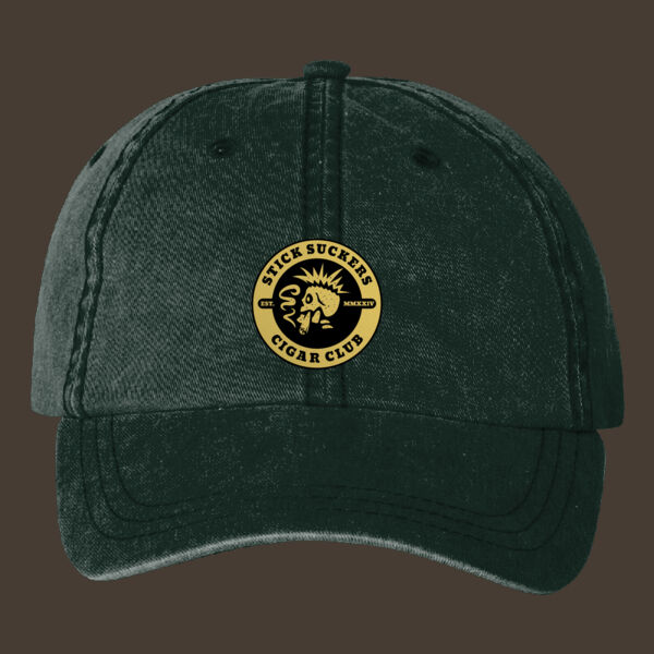 Women's Pigment-Dyed Cap w/Gold Leather Patch Thumbnail