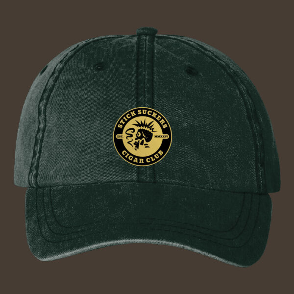 Women's Pigment-Dyed Cap w/Gold Reverse Leather Patch Thumbnail