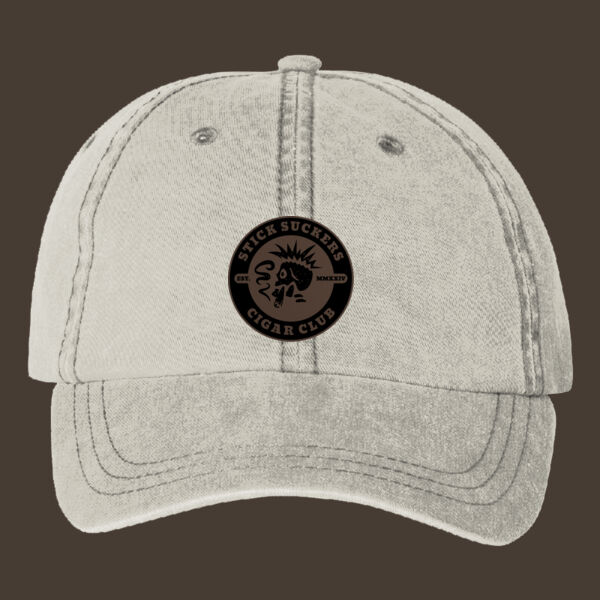 Women's Pigment-Dyed Cap w/Dark Brown Leather Patch Thumbnail